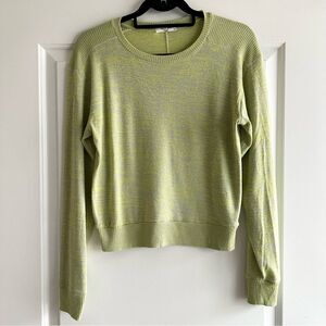 rag & bone Light Green & Neon Green Crew Neck Sweater, Women's Size S